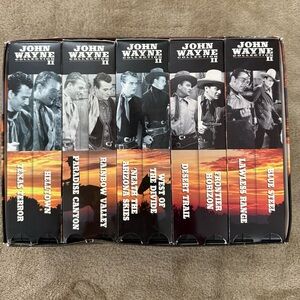 Set Of 10 Vintage John Wayne Collection II VHS Tapes Black & White Movies 1997